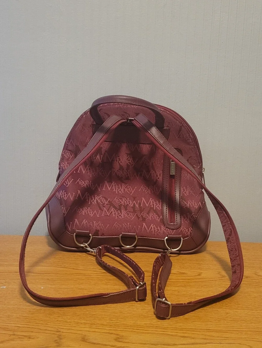 Mary Kay Burgundy Logo Backpack Purse